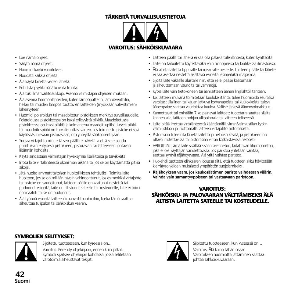 Logitech Z523 User Manual | Page 42 / 114