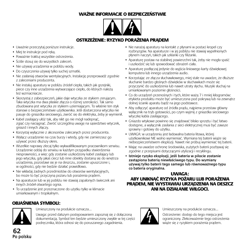 Logitech Z523 User Manual | Page 62 / 114