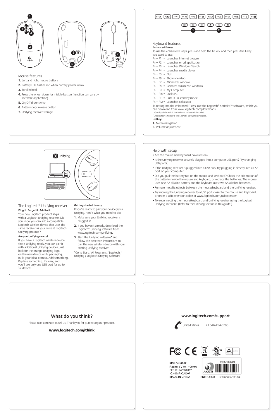 What do you think | Logitech Wireless Combo MK360 User Manual | Page 2 / 2