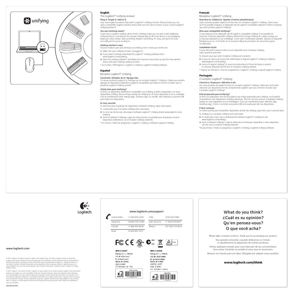 Logitech Wireless M325 User Manual | Page 2 / 2