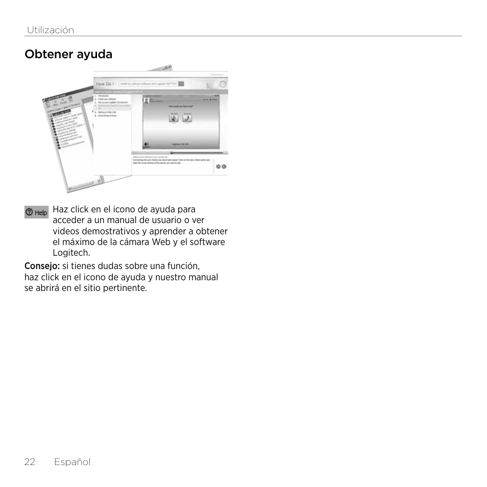 Obtener ayuda | Logitech HD Pro C920 User Manual | Page 22 / 44