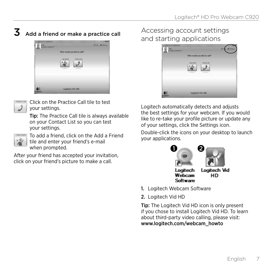 Logitech HD Pro C920 User Manual | Page 7 / 44