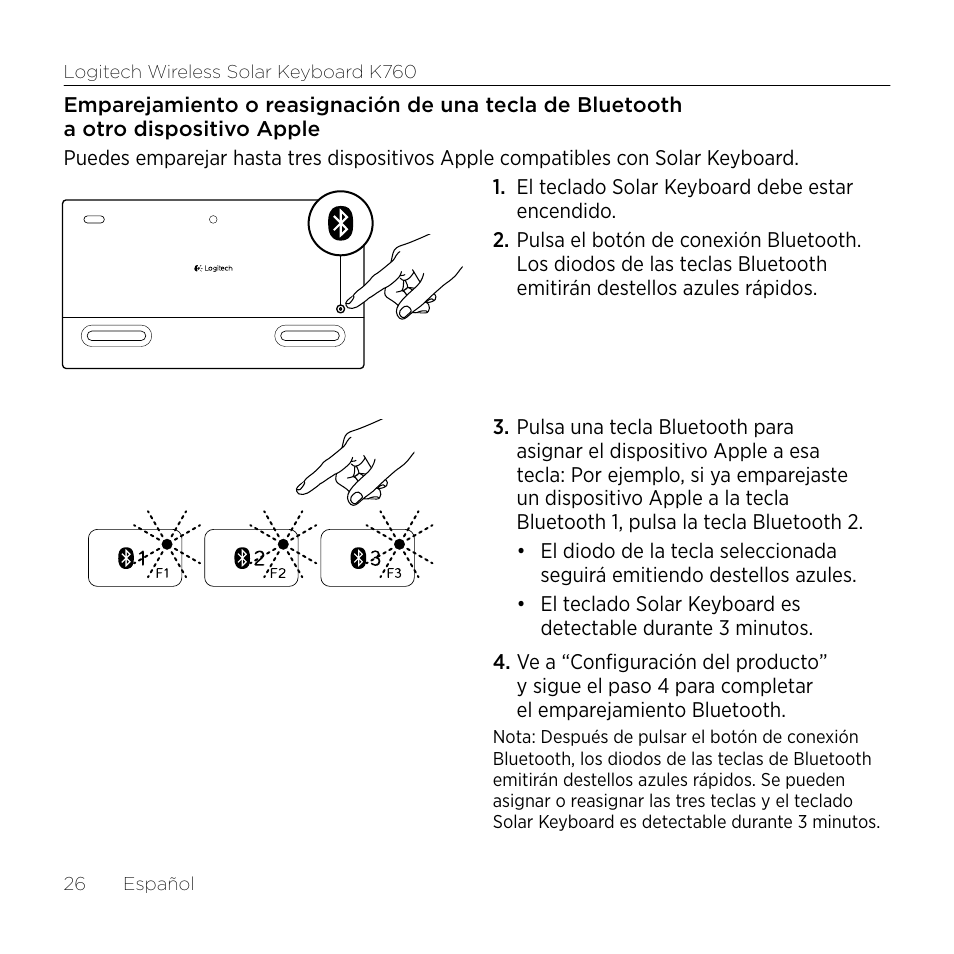 Logitech Keyboard K760 User Manual | Page 26 / 44