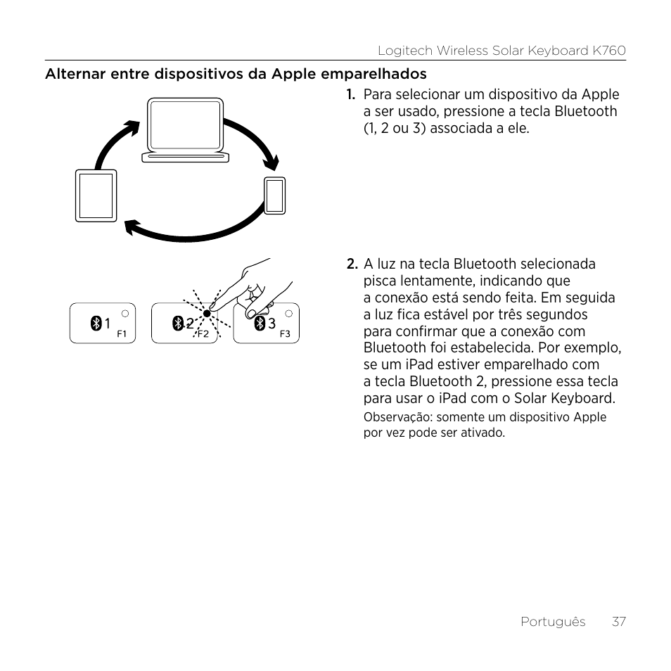 Logitech Keyboard K760 User Manual | Page 37 / 44