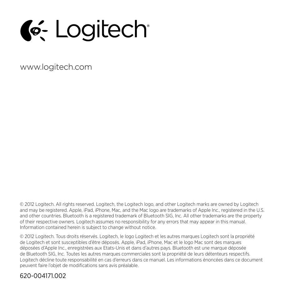 Logitech Keyboard K760 User Manual | Page 44 / 44