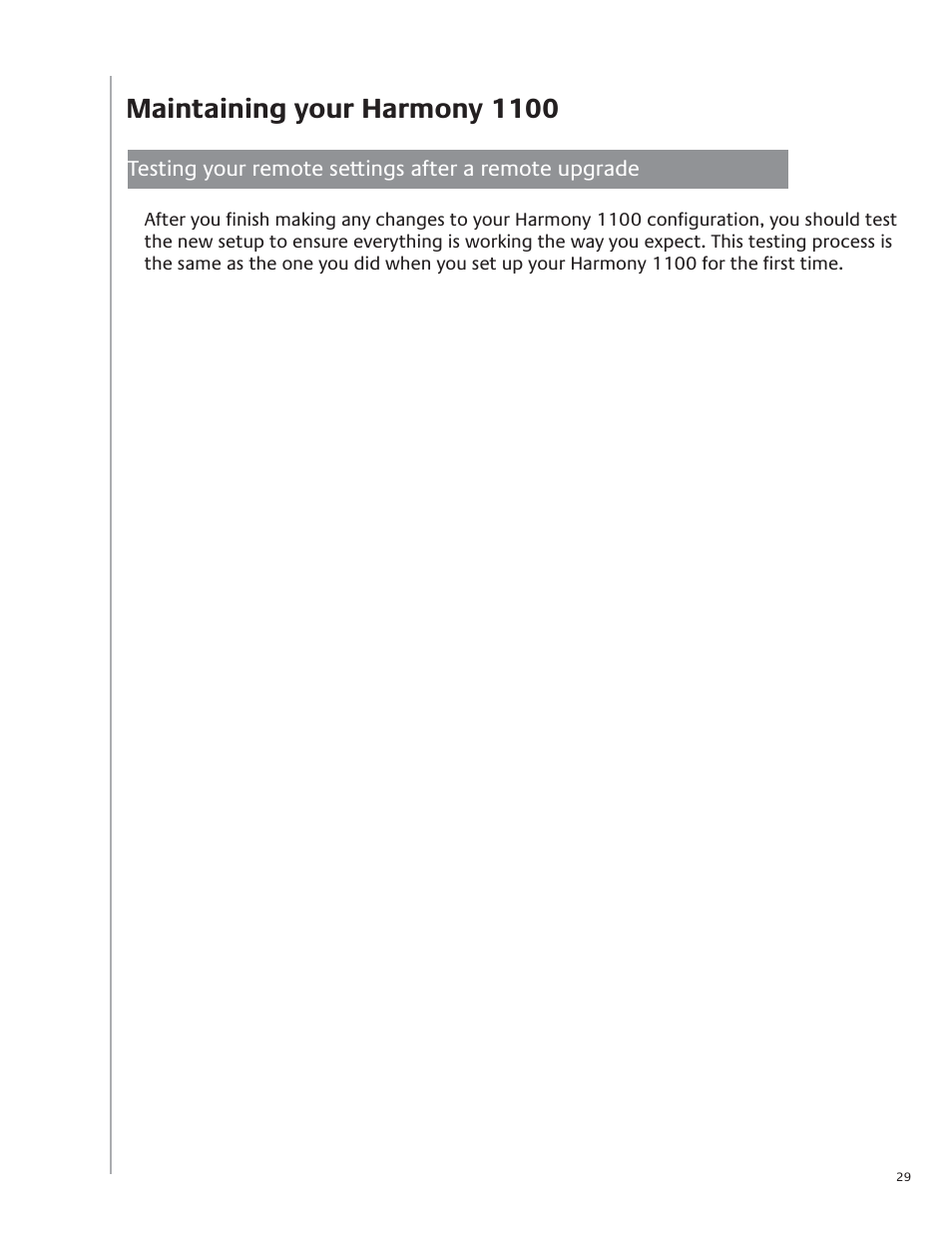 Maintaining your harmony 1100 | Logitech Harmony 1100 User Manual | Page 29 / 48