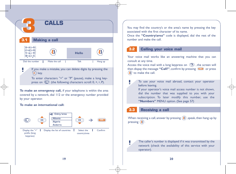 Calls | Alcatel OT331 User Manual | Page 11 / 48