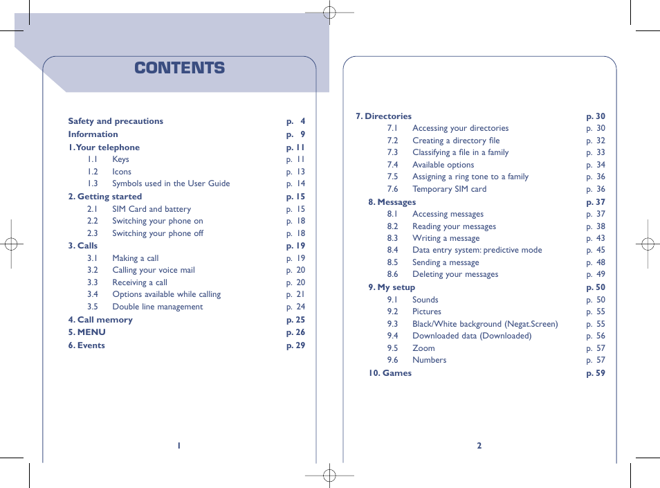 Alcatel OT331 User Manual | Page 2 / 48