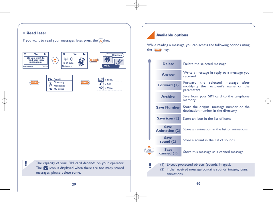 Alcatel OT331 User Manual | Page 21 / 48
