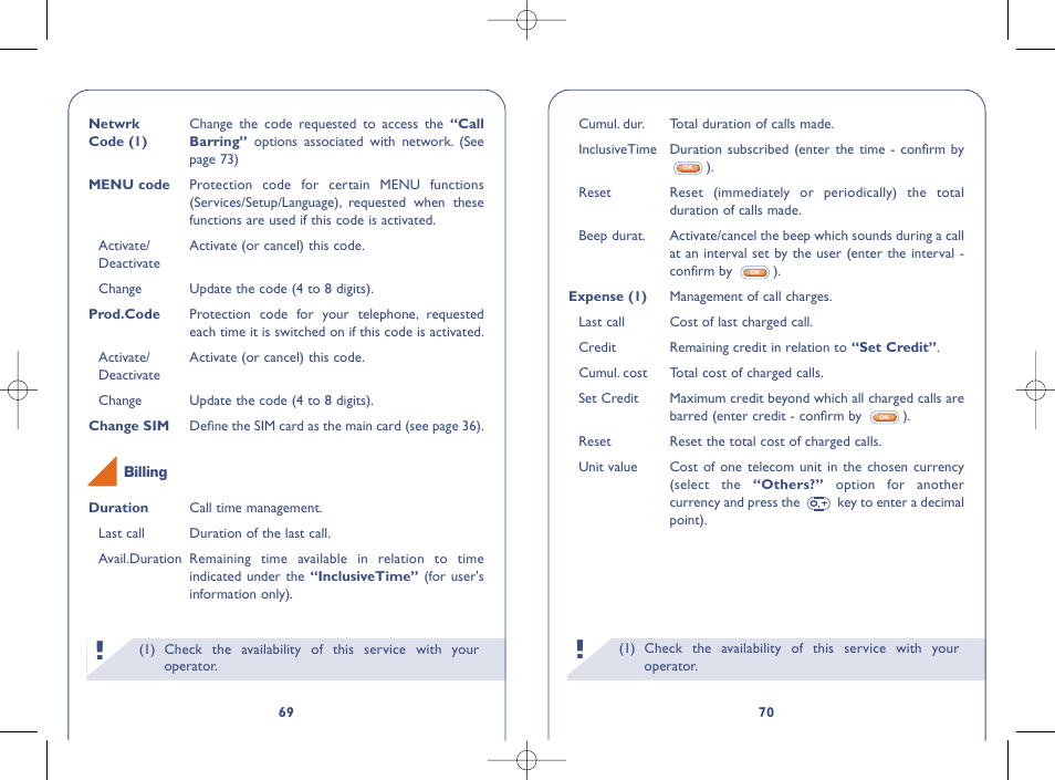 Alcatel OT331 User Manual | Page 36 / 48