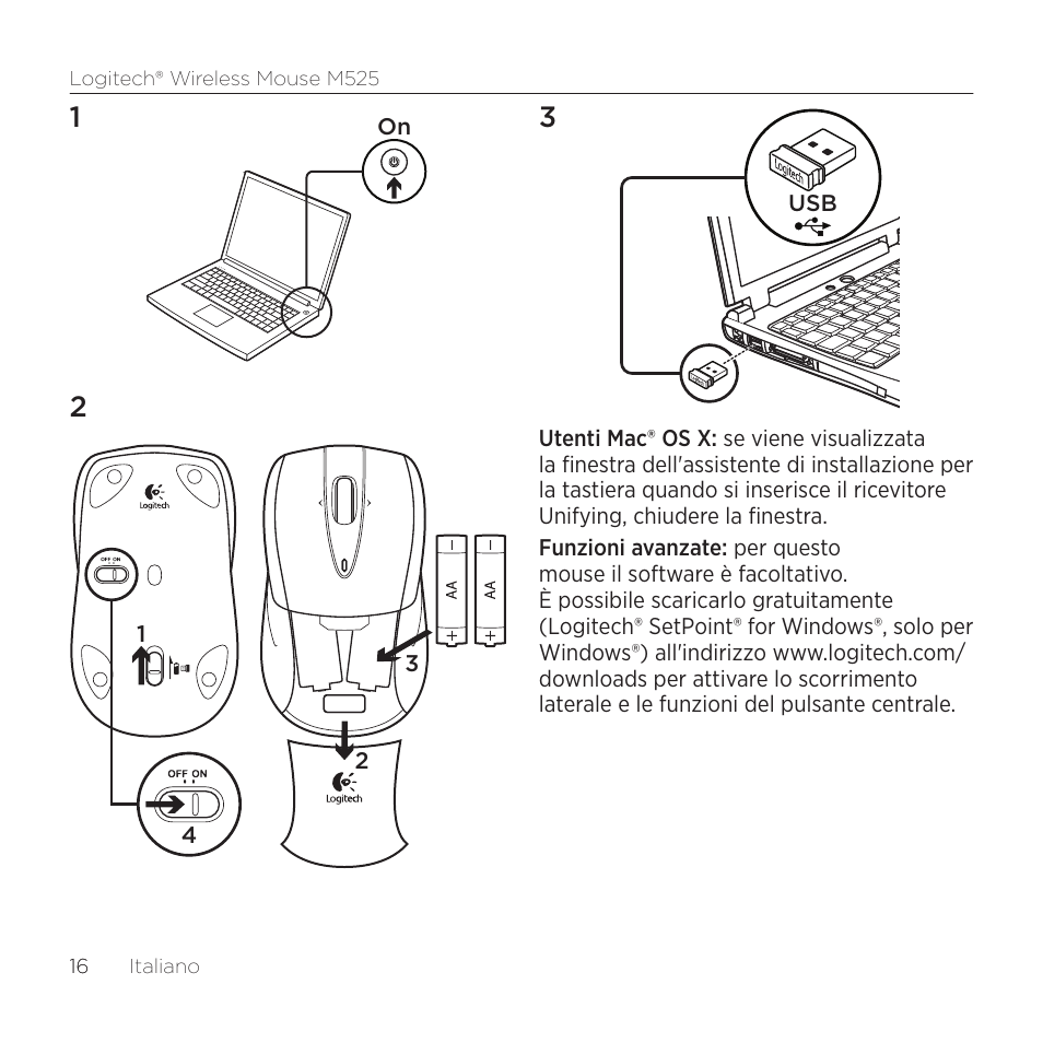 Logitech M525 User Manual | Page 16 / 64