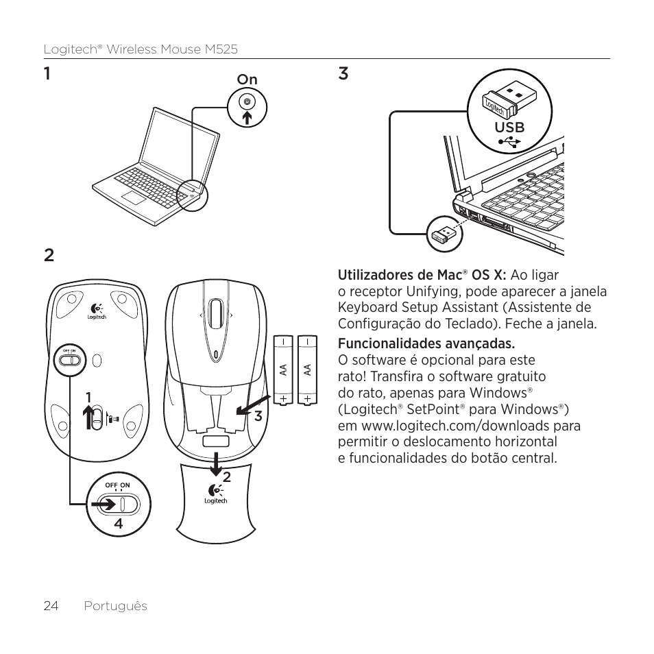 Logitech M525 User Manual | Page 24 / 64