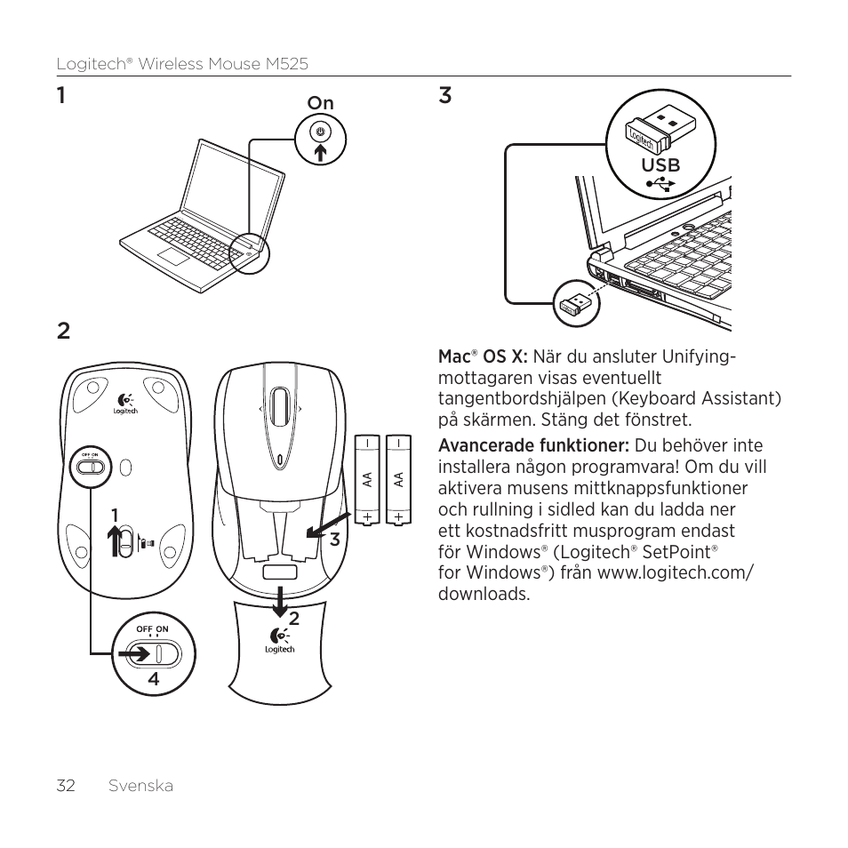Logitech M525 User Manual | Page 32 / 64