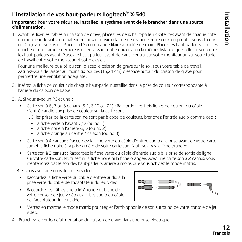 Logitech Speaker System X-540 User Manual | Page 13 / 28