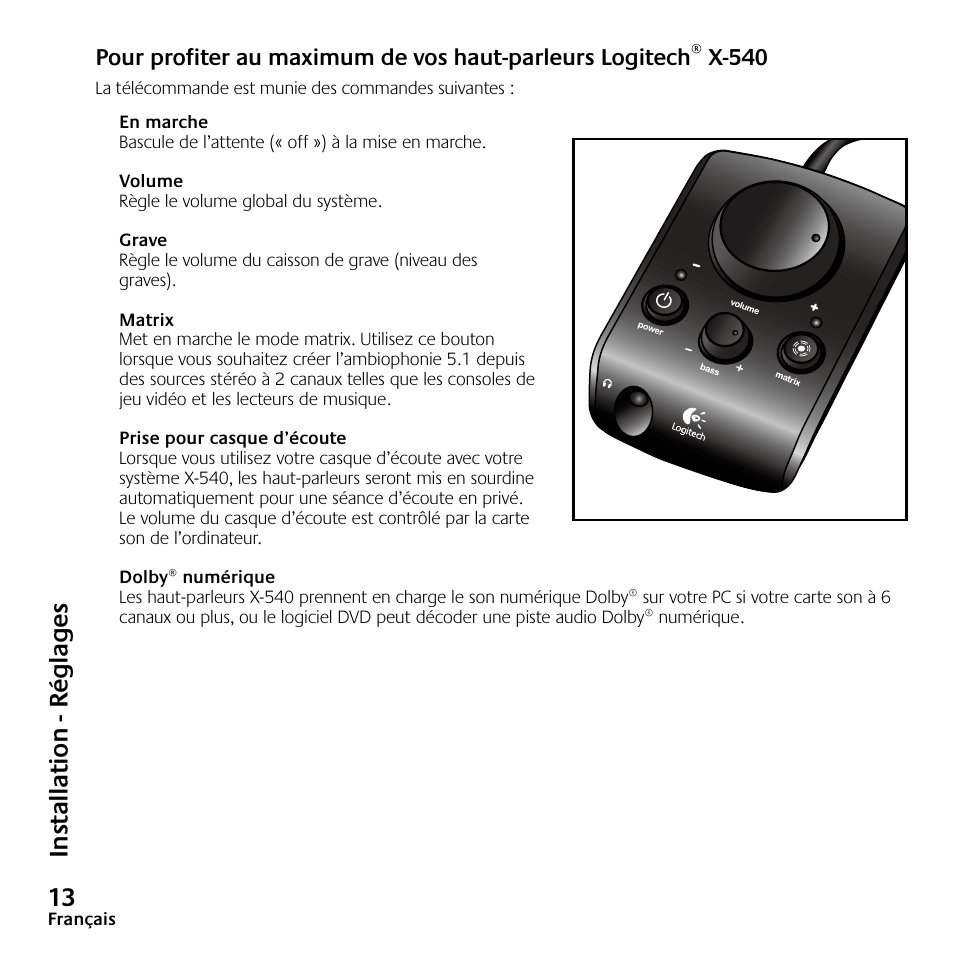 Logitech Speaker System X-540 User Manual | Page 14 / 28