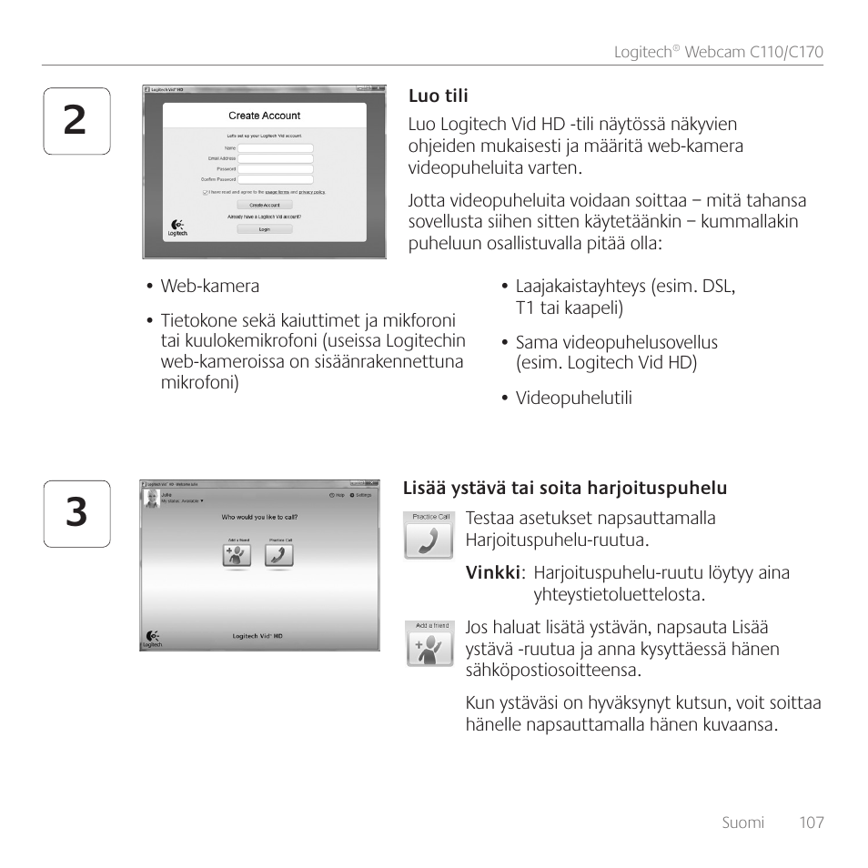 Logitech C110 User Manual | Page 107 / 160