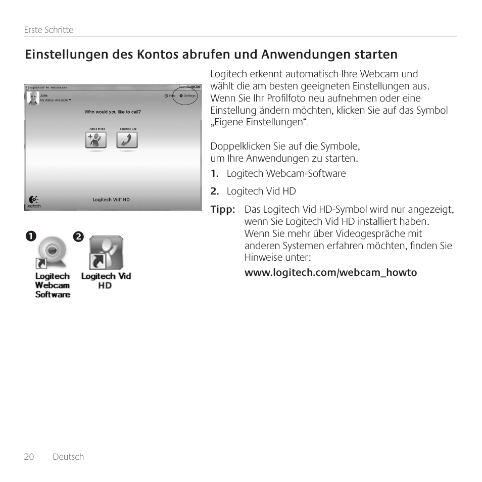 Logitech C110 User Manual | Page 20 / 160