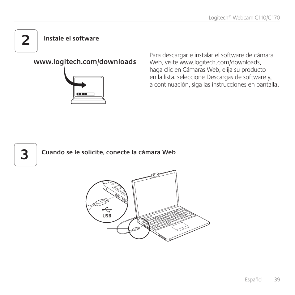 Logitech C110 User Manual | Page 39 / 160