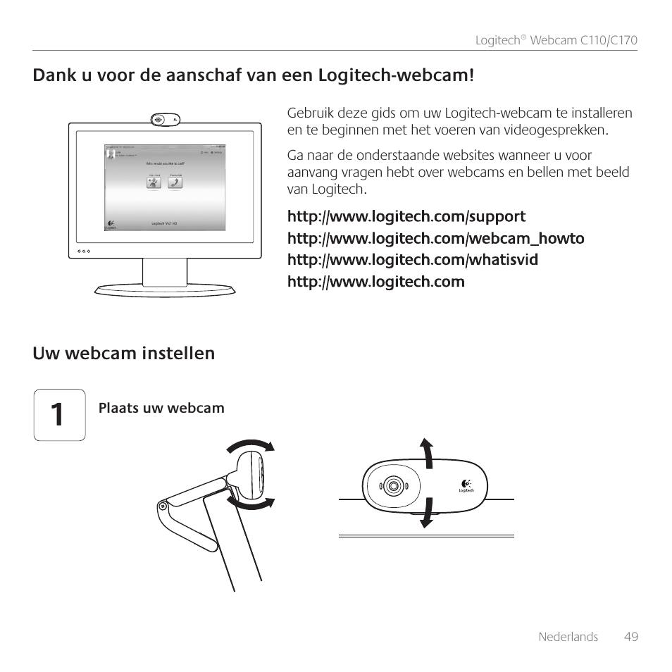 Logitech C110 User Manual | Page 49 / 160