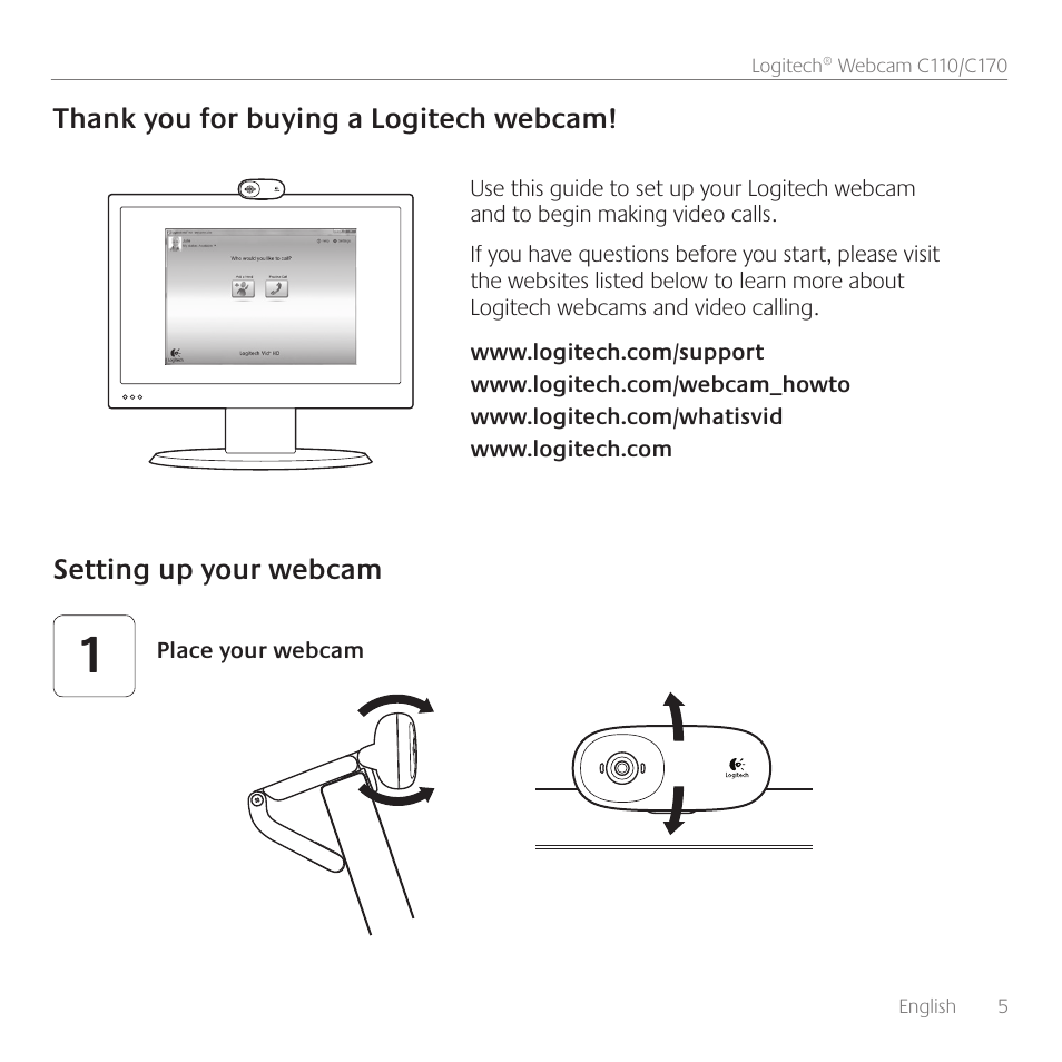 Logitech C110 User Manual | Page 5 / 160