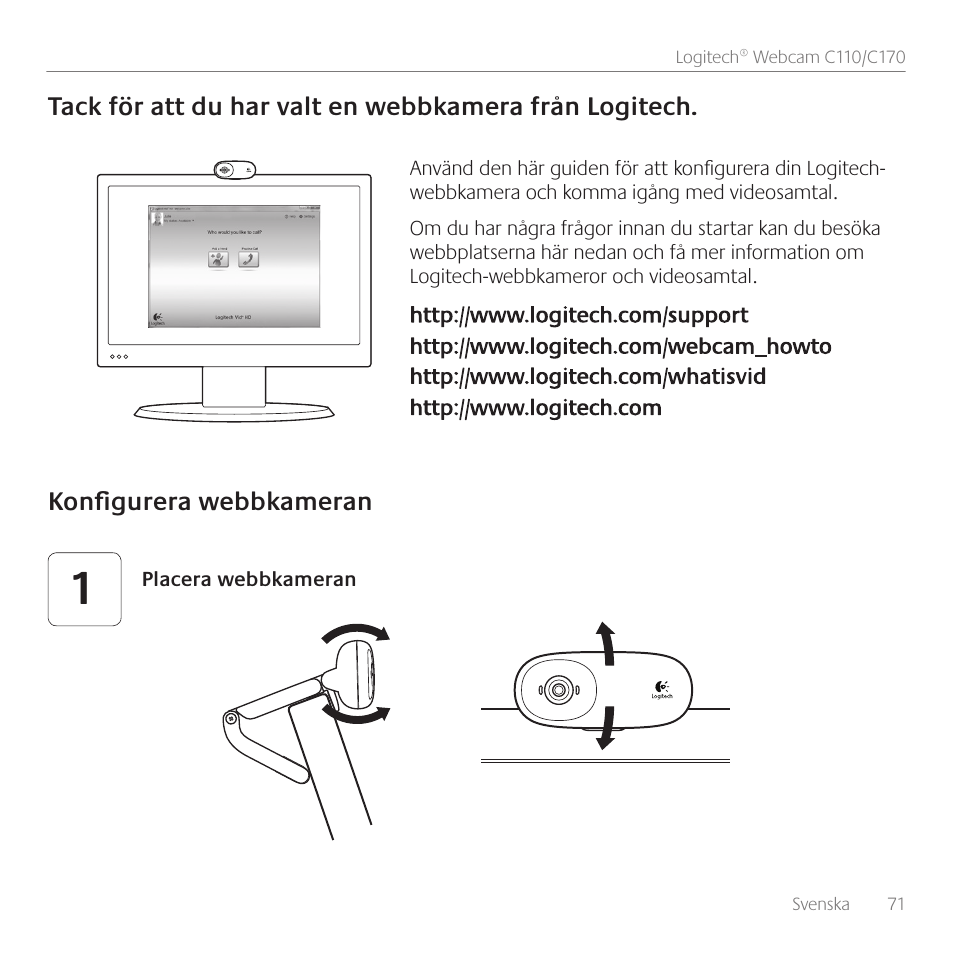 Logitech C110 User Manual | Page 71 / 160