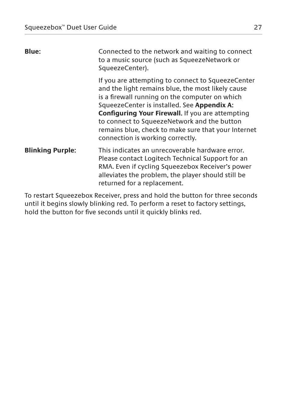 Logitech Squeezebox Duet User Manual | Page 28 / 45