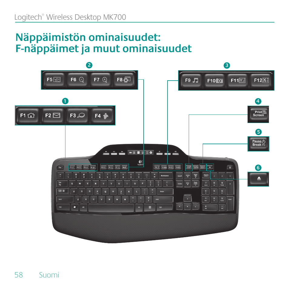 Logitech | Logitech MK700 User Manual | Page 58 / 72