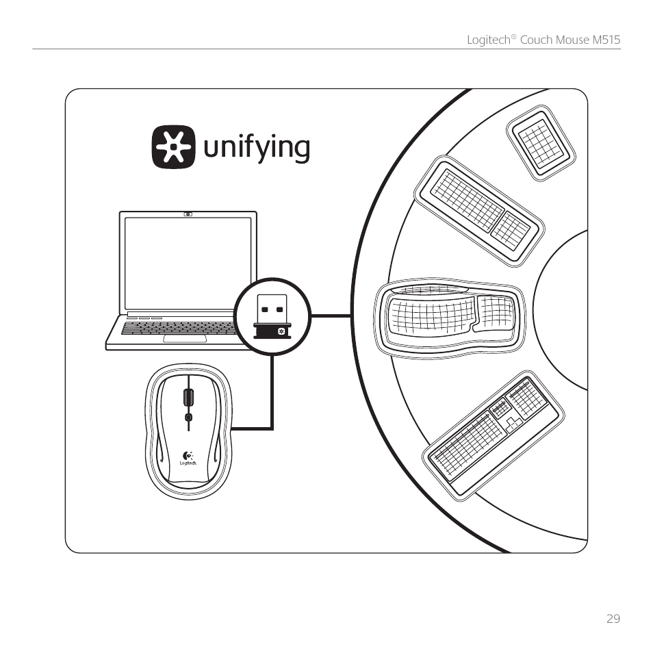 Logitech Couch Mouse M515 User Manual | Page 29 / 37