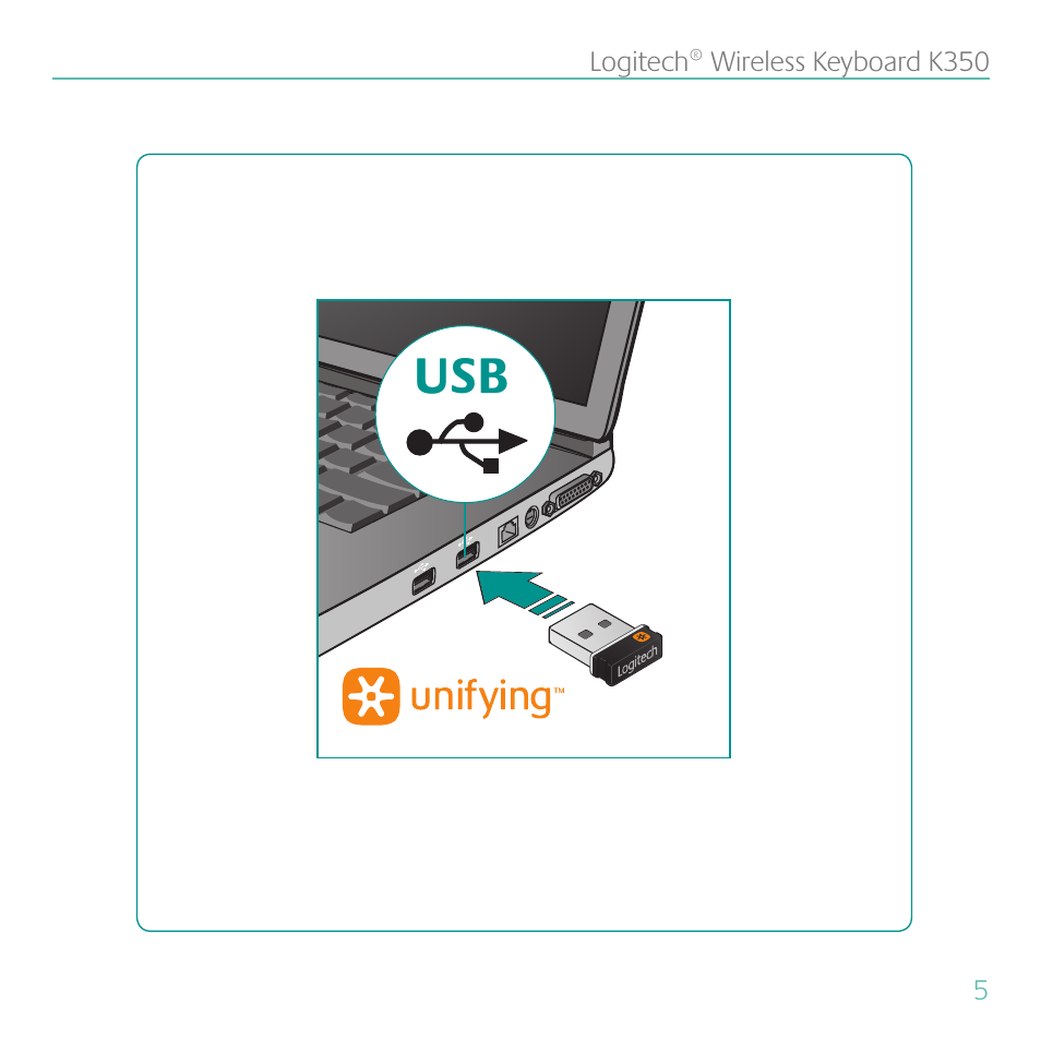 Logitech K350 User Manual | Page 5 / 40