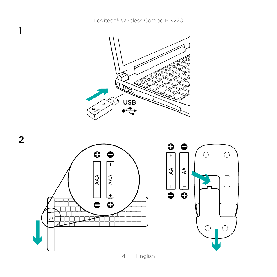 Logitech mk220 User Manual | Page 4 / 16