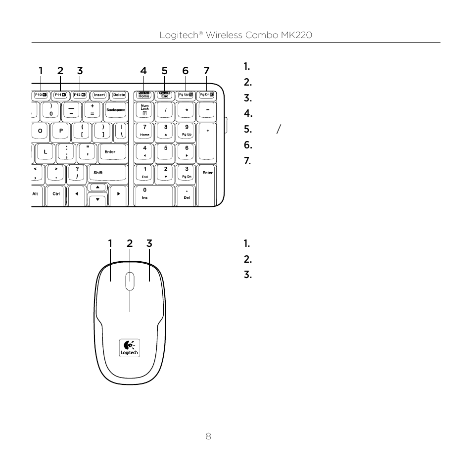 Logitech mk220 User Manual | Page 8 / 16