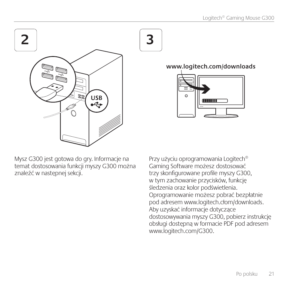 Logitech Gaming Mouse G300 User Manual | Page 21 / 80