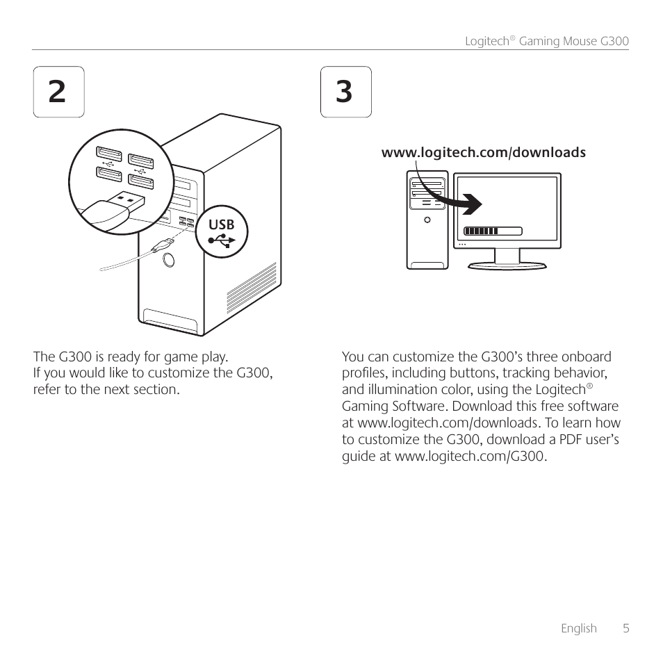 Logitech Gaming Mouse G300 User Manual | Page 5 / 80