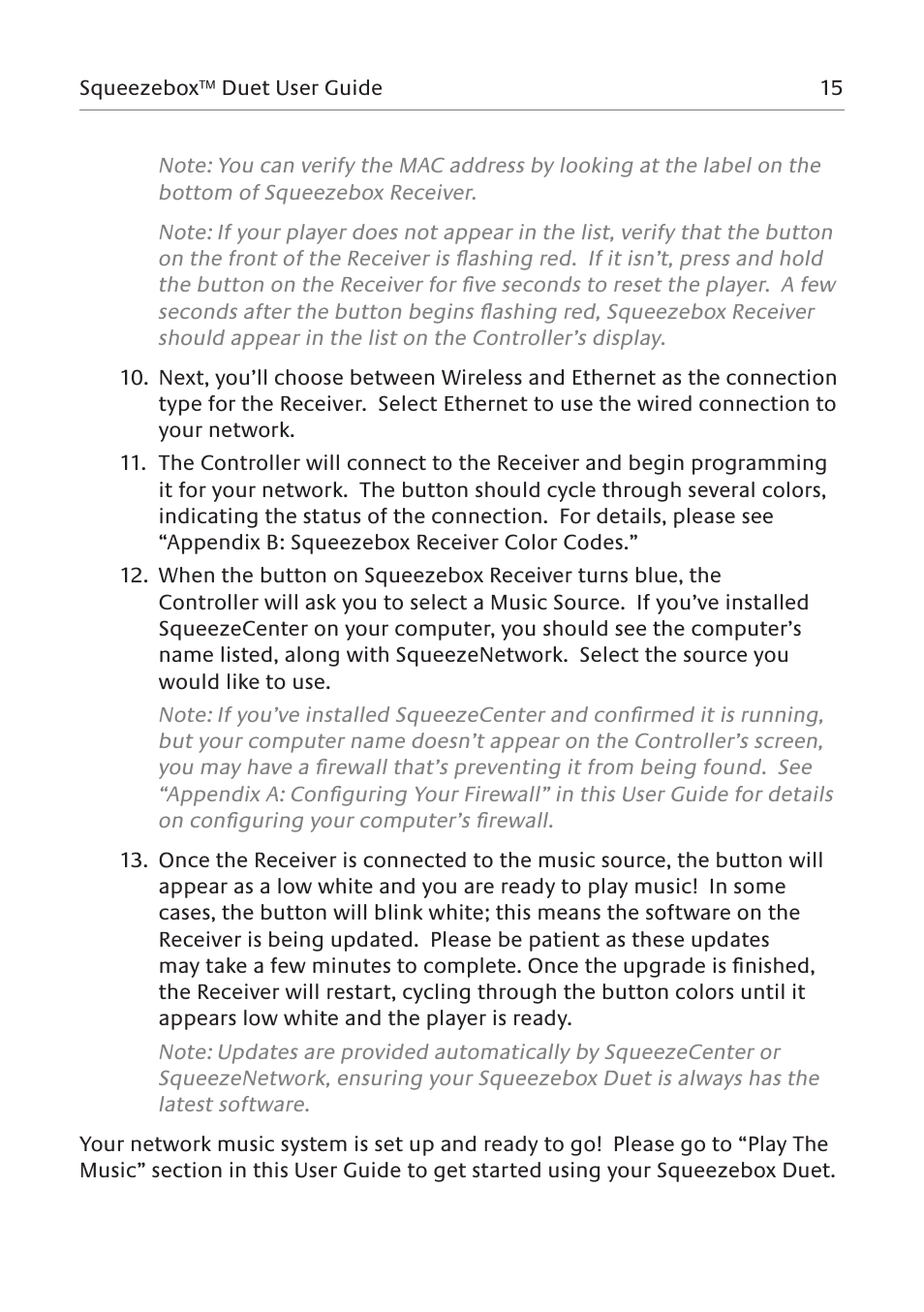 Logitech Network Music System User Manual | Page 16 / 45