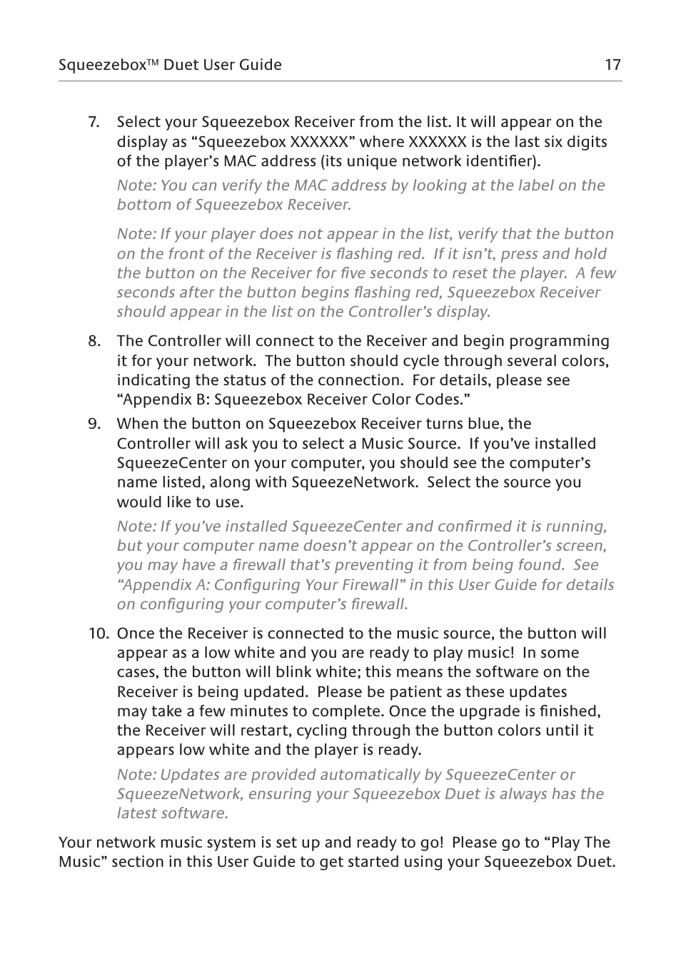 Logitech Network Music System User Manual | Page 18 / 45