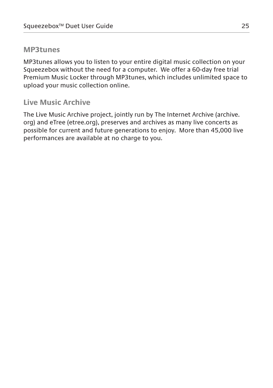 Logitech Network Music System User Manual | Page 26 / 45
