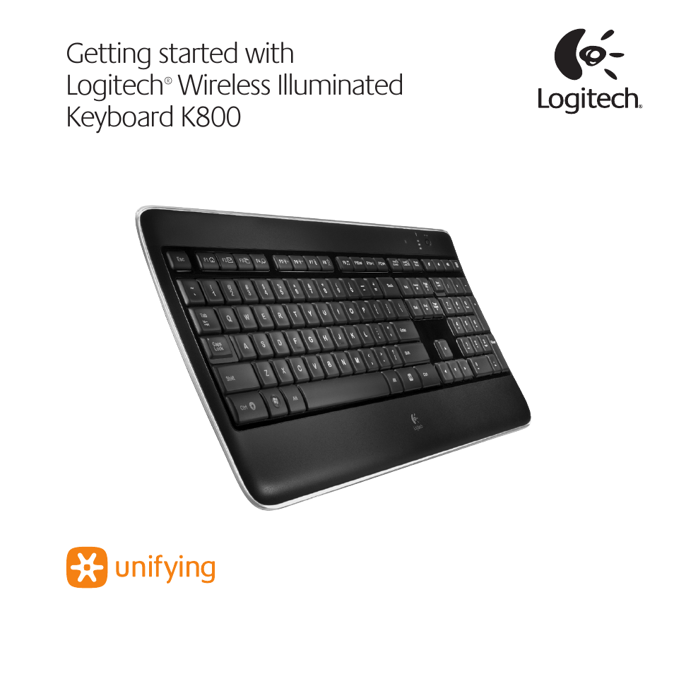 Logitech Wireless Keyboard K800 User Manual | 34 pages