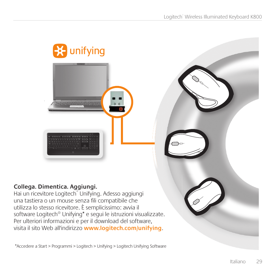 Logitech Wireless Keyboard K800 User Manual | Page 29 / 34