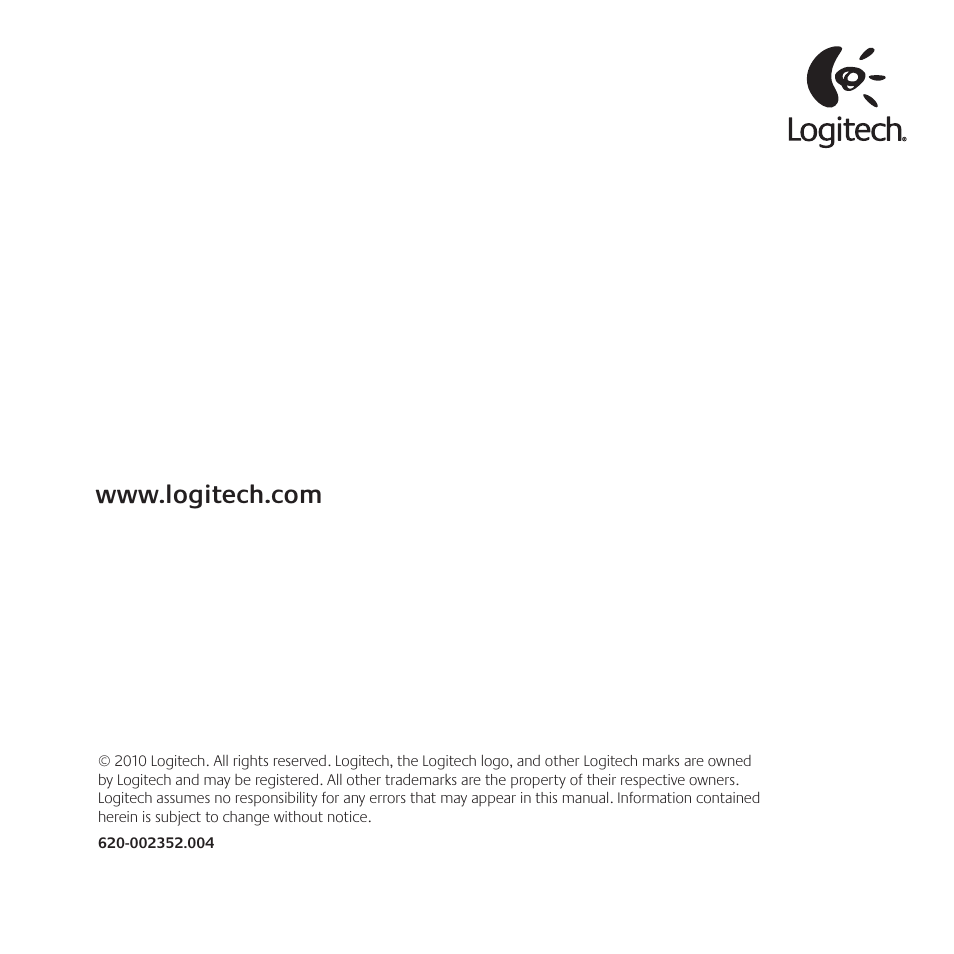 Logitech Wireless Keyboard K800 User Manual | Page 34 / 34