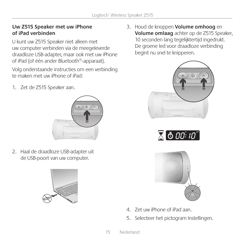 Logitech Z515 User Manual | Page 15 / 60