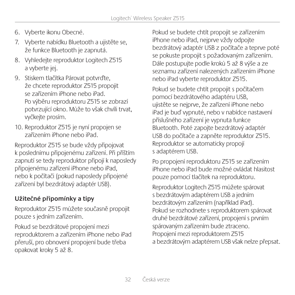 Logitech Z515 User Manual | Page 32 / 60