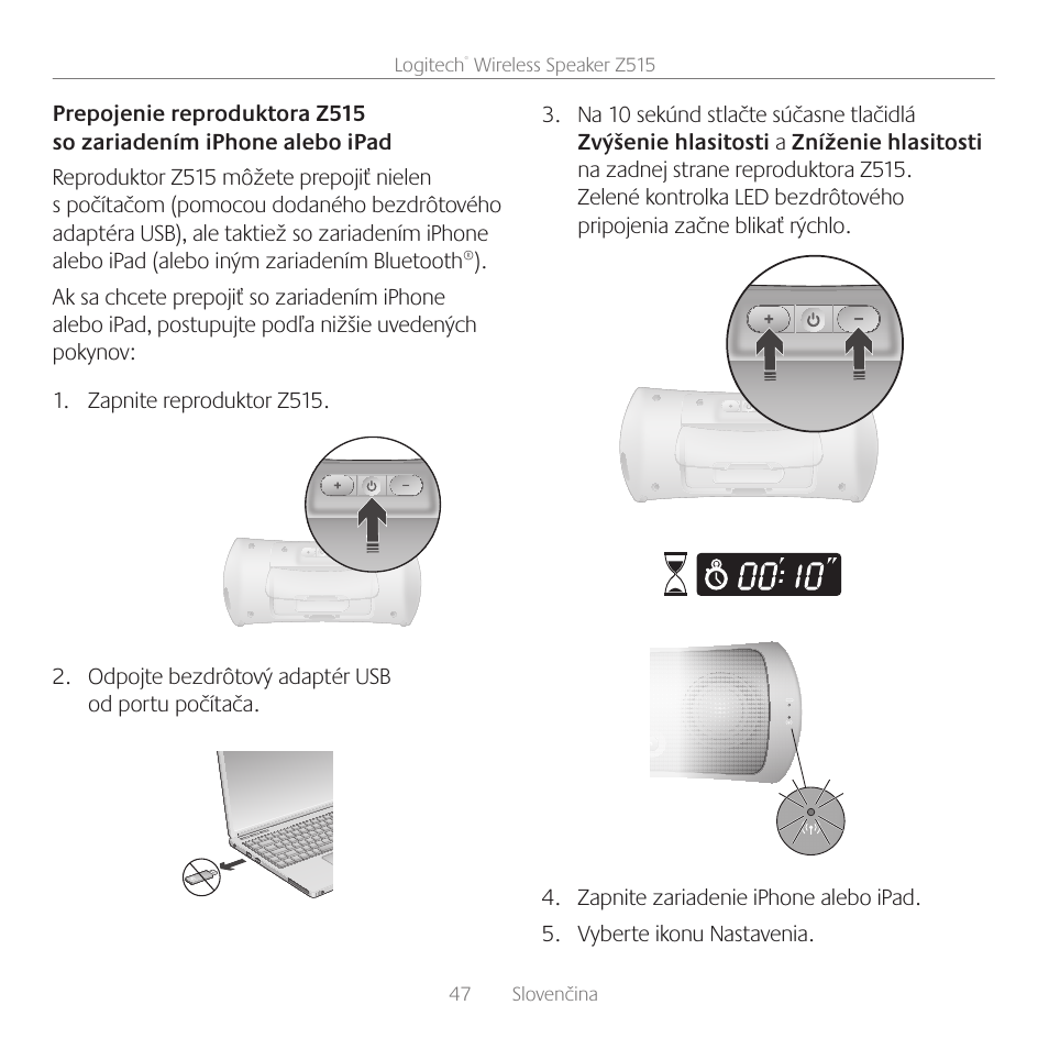 Logitech Z515 User Manual | Page 47 / 60