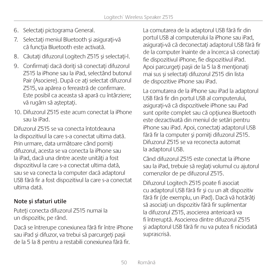 Logitech Z515 User Manual | Page 50 / 60