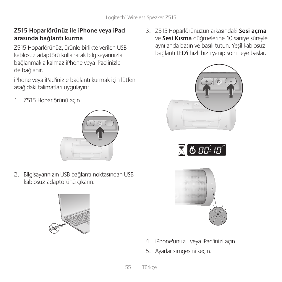 Logitech Z515 User Manual | Page 55 / 60