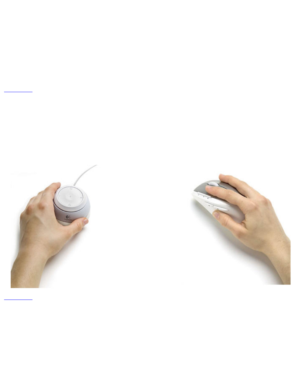 Placing the device on the desk, Properly holding your nulooq navigator, Properly holding the nulooq navigator | Logitech NuLOOQ User Manual | Page 6 / 88