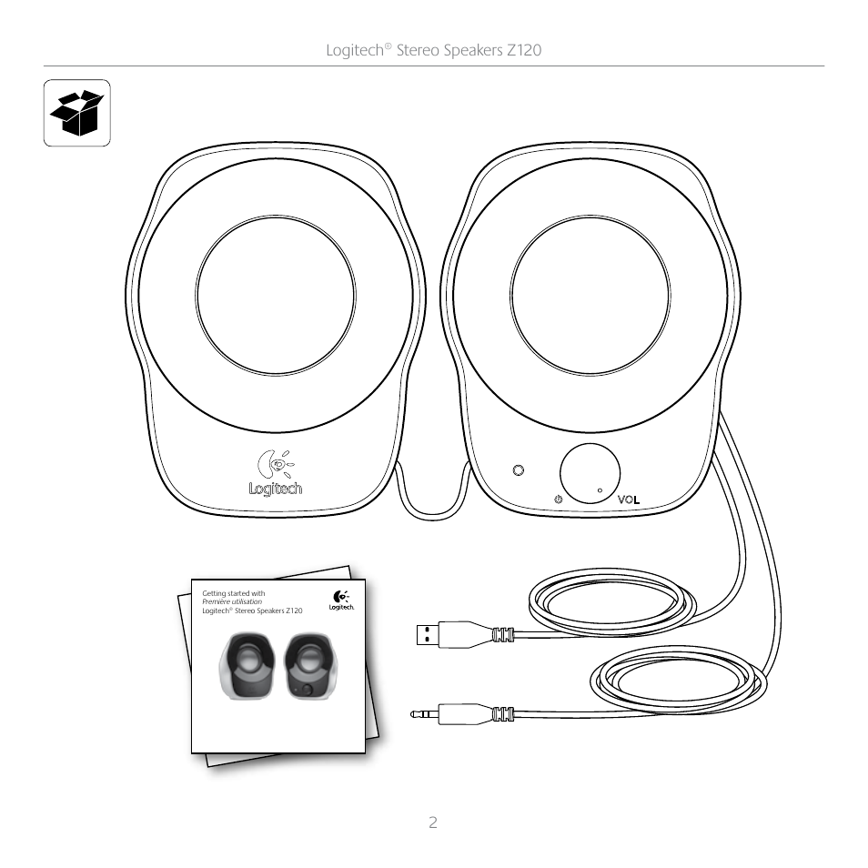 Logitech Stereo Speakers Z120 User Manual | Page 2 / 9