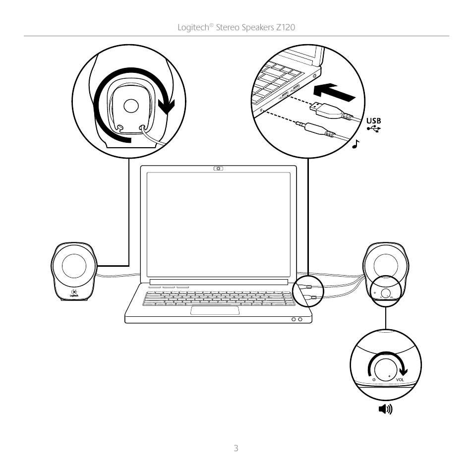 Logitech Stereo Speakers Z120 User Manual | Page 3 / 9