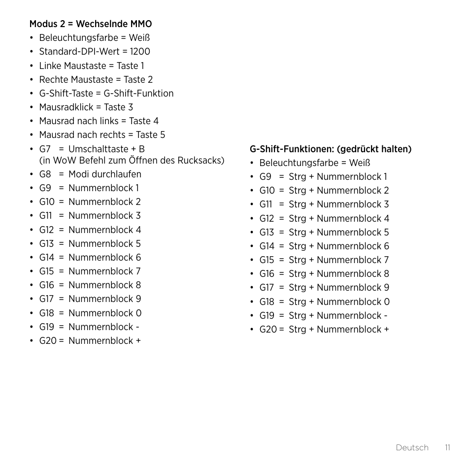 Logitech Gaming G600 User Manual | Page 11 / 76