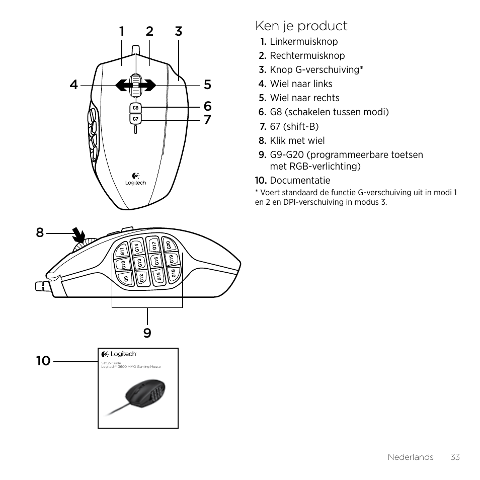 Logitech Gaming G600 User Manual | Page 33 / 76