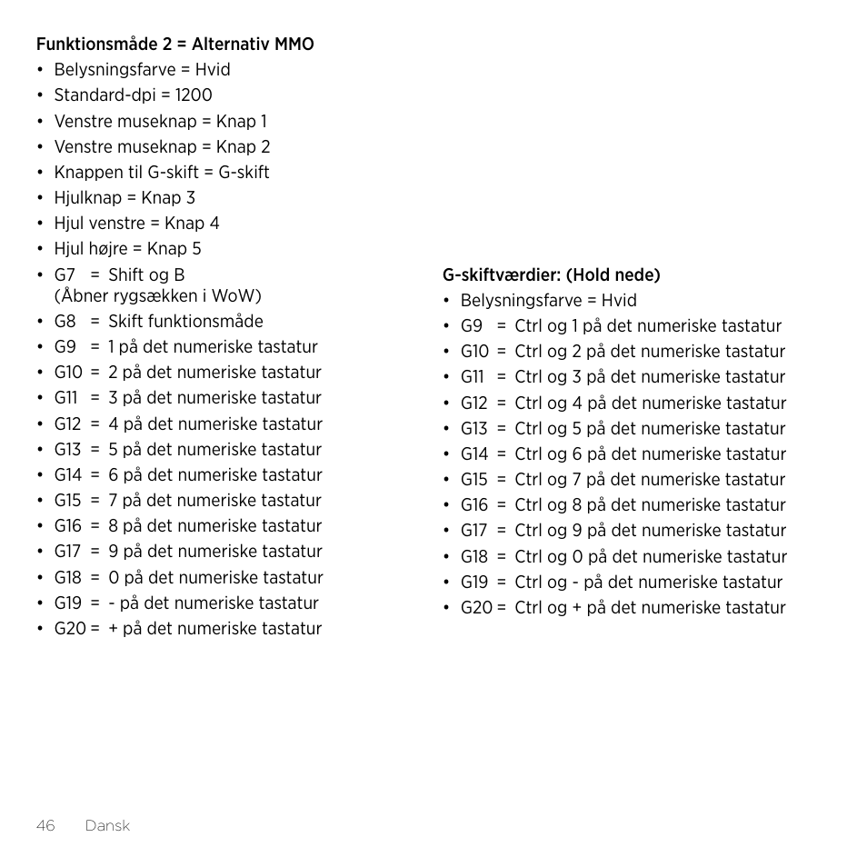 Logitech Gaming G600 User Manual | Page 46 / 76